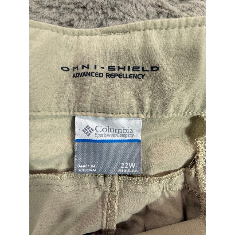 Columbia Omni-Shield Convertible Hiking Pants Womens 22W Beige Outdoor‎ - Picture 3 of 7